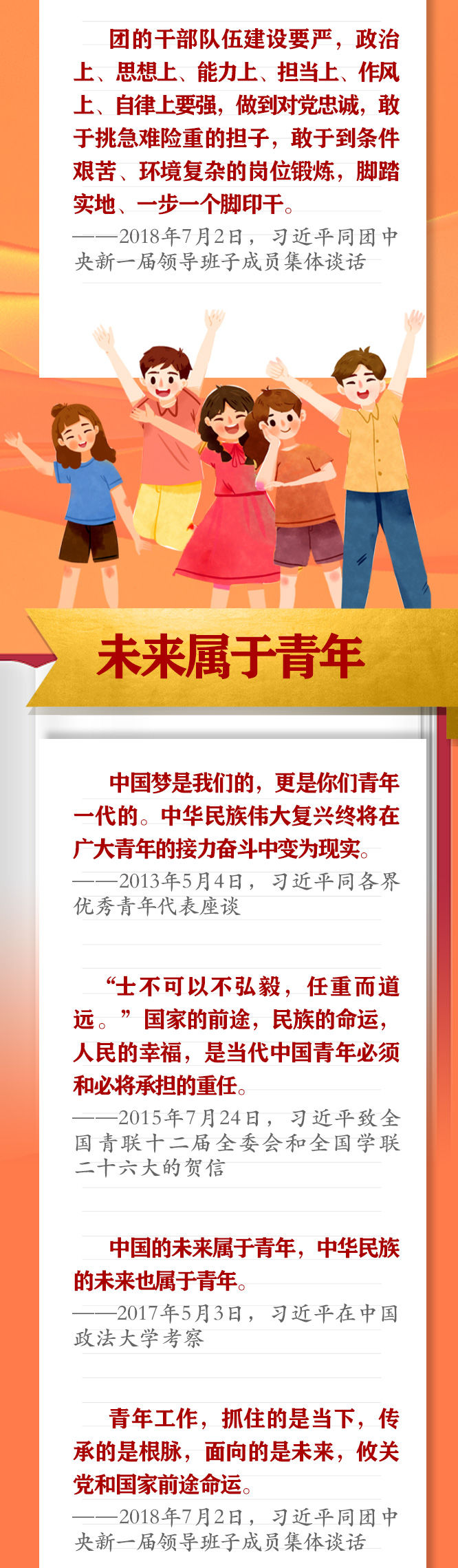 手繪長卷 | 共青團(tuán)員們，總書記這些話要牢記