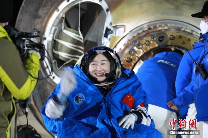 圖為航天員劉洋。孫海英 攝