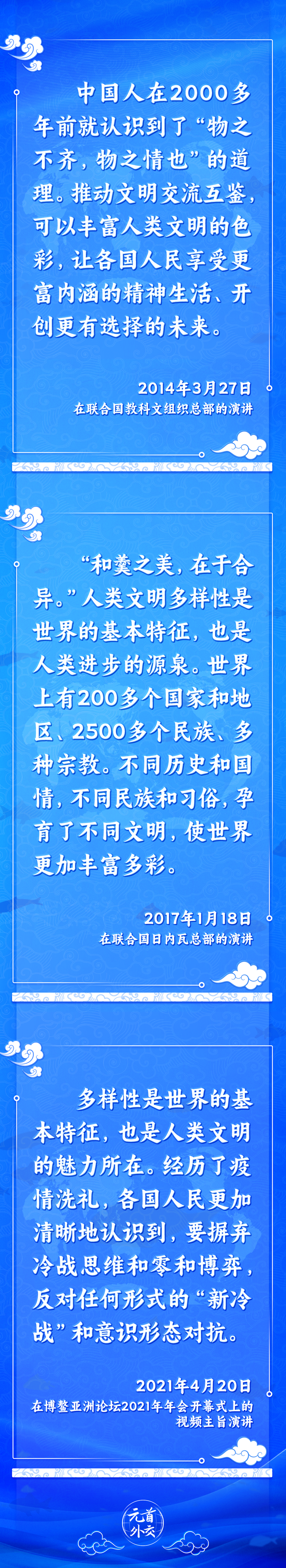 元首外交丨推動文明交流互鑒，習(xí)主席提出這些“中國主張”