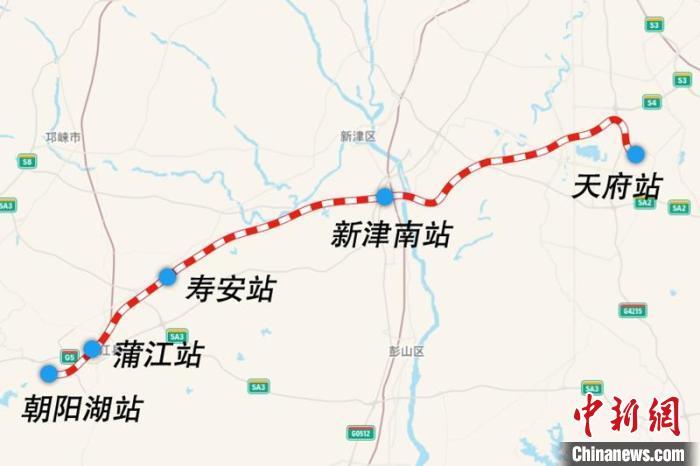 成都鐵路樞紐天府至朝陽湖段線路圖?！F集團供圖