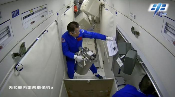 核心艙衛(wèi)生區(qū)。圖片來源：中國載人航天工程辦公室官方微信