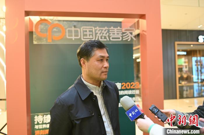 薛濤接受采訪。　于海洋 攝