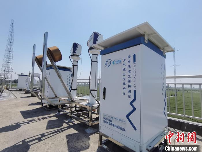 壽縣國家氣候觀象臺內(nèi)各種觀測設備?！侨?攝