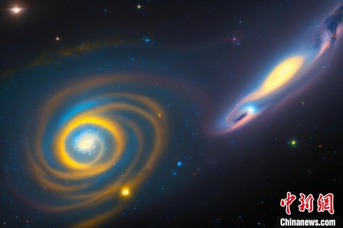 本星系群的三維藝術(shù)圖?！≈锌圃簢?guó)家天文臺(tái) 供圖