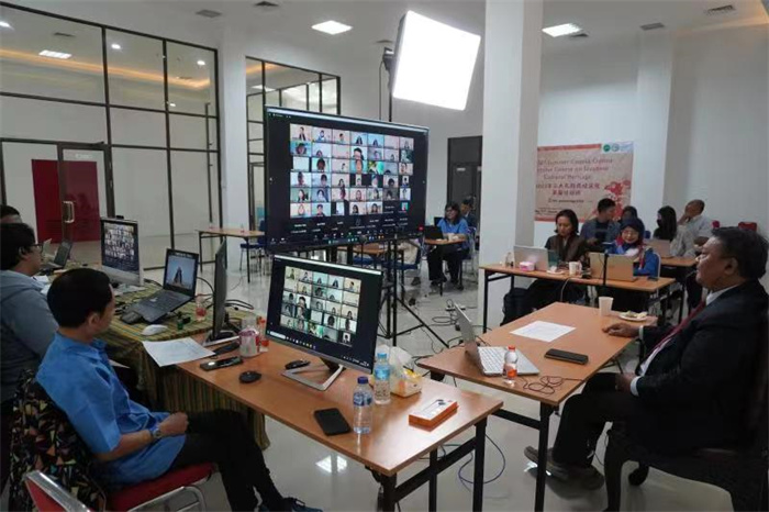 活動現(xiàn)場。供圖：印尼三一一大學孔子學院