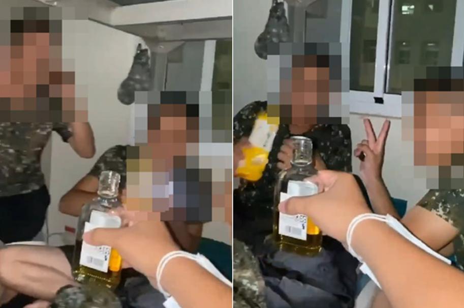 臺(tái)軍在宿舍開“飲酒趴”。圖片來源：臺(tái)灣“中時(shí)新聞網(wǎng)”。