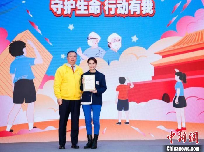 演員周海媚受邀參與公益活動(dòng)。　郭凱敏 攝