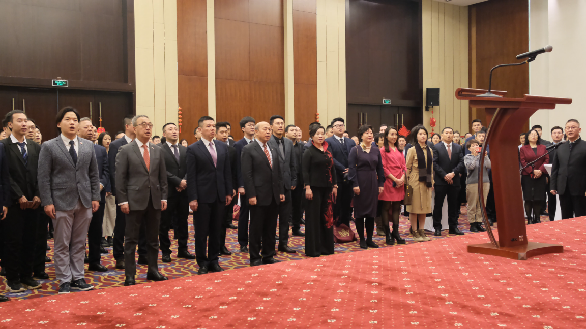 駐白俄羅斯使館2024年新春招待會現(xiàn)場。 駐白俄羅斯使館供圖