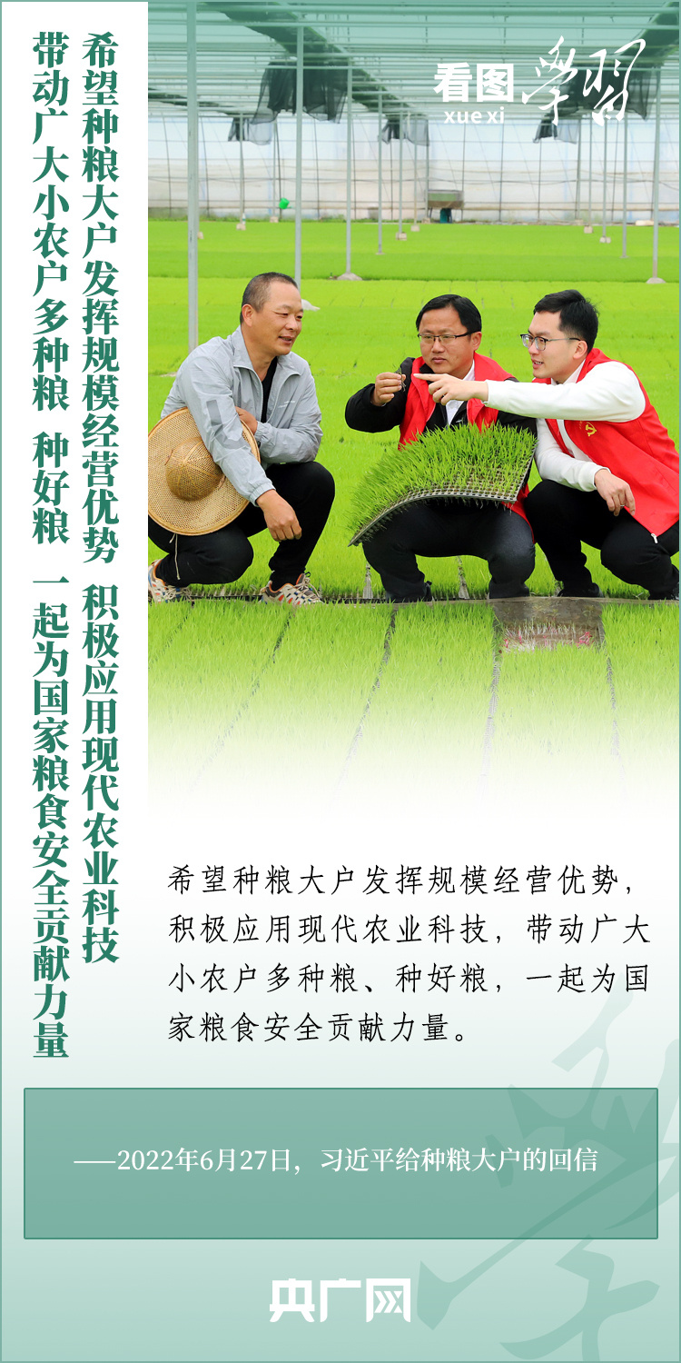 看圖學(xué)習(xí)丨推廣良田、良種、良法、良機(jī) 給農(nóng)業(yè)現(xiàn)代化插上科技的翅膀