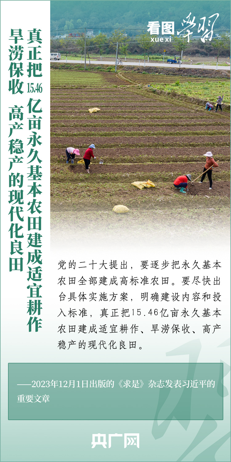 看圖學(xué)習(xí)丨推廣良田、良種、良法、良機(jī) 給農(nóng)業(yè)現(xiàn)代化插上科技的翅膀