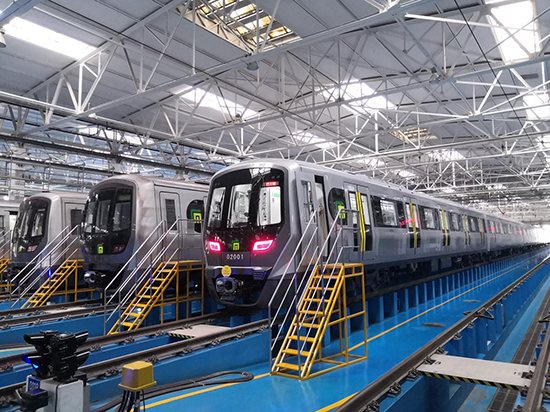石家莊地鐵二號線列車。 中車齊車集團(tuán)石家莊公司供圖