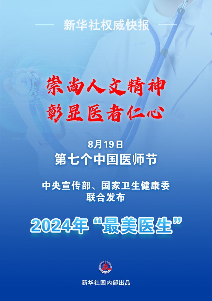 新華鮮報(bào)|致敬“白衣戰(zhàn)士”！2024年“最美醫(yī)生”發(fā)布