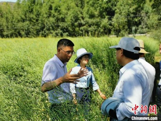 圖為九三學(xué)社青海省委主委杜德志(左一)在基層調(diào)研。受訪者供圖