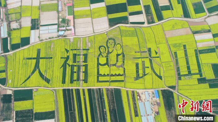 2019年4月，天水武山縣萬畝鄉(xiāng)村油菜花海。(資料圖) 何海瑞 攝