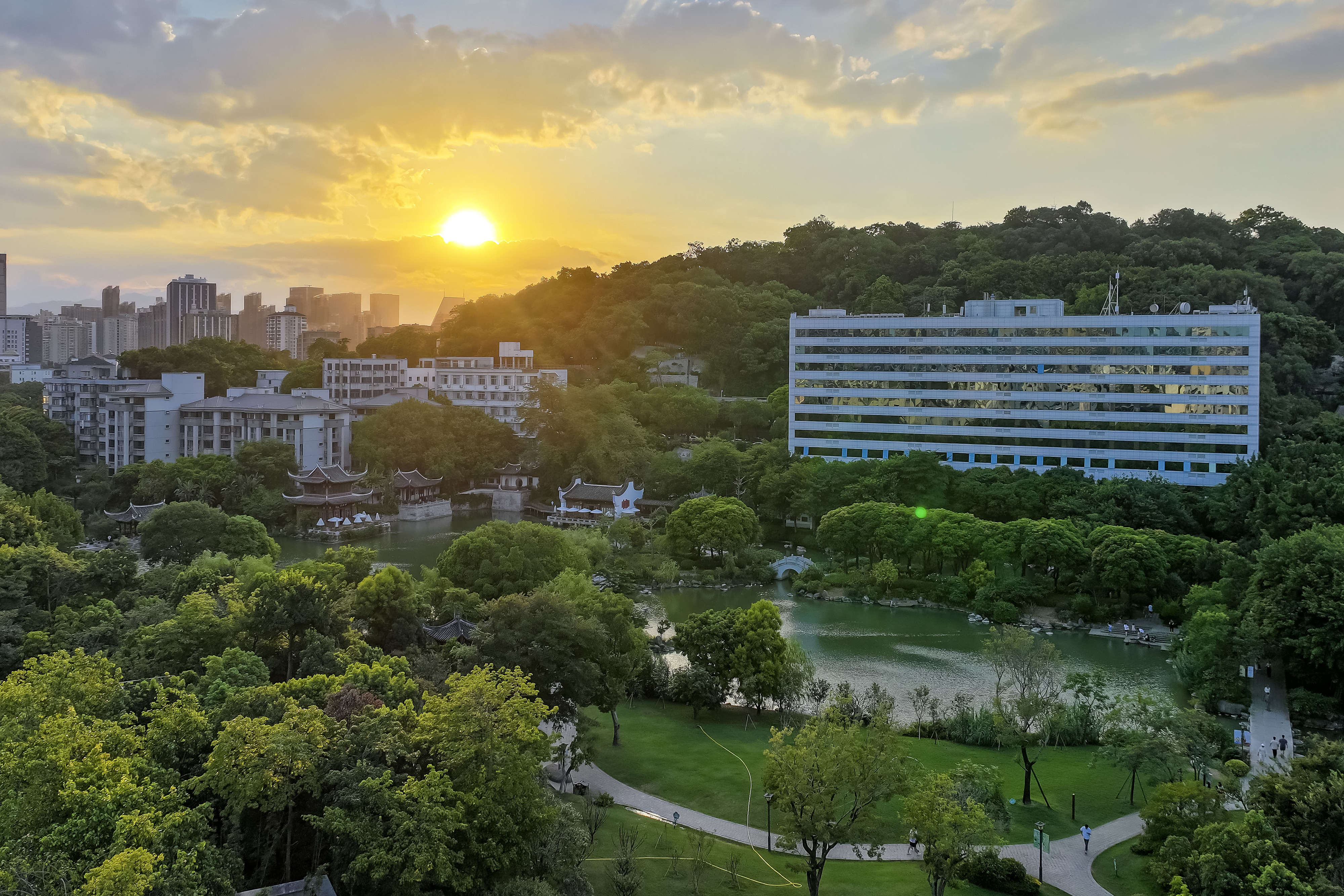 2024年7月17日，福州市鼓樓區(qū)黎明湖生態(tài)濕地公園。