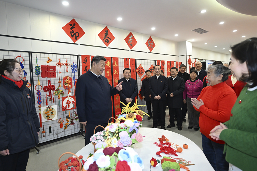 2025年1月23日，習(xí)近平總書記在沈陽大東區(qū)長安街道長安小區(qū)社區(qū)黨群服務(wù)中心考察。