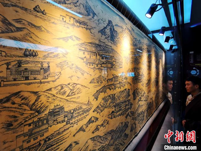 圖為歷代藏醫(yī)藥學教育機構(gòu)展示?！?zhí)砀?攝