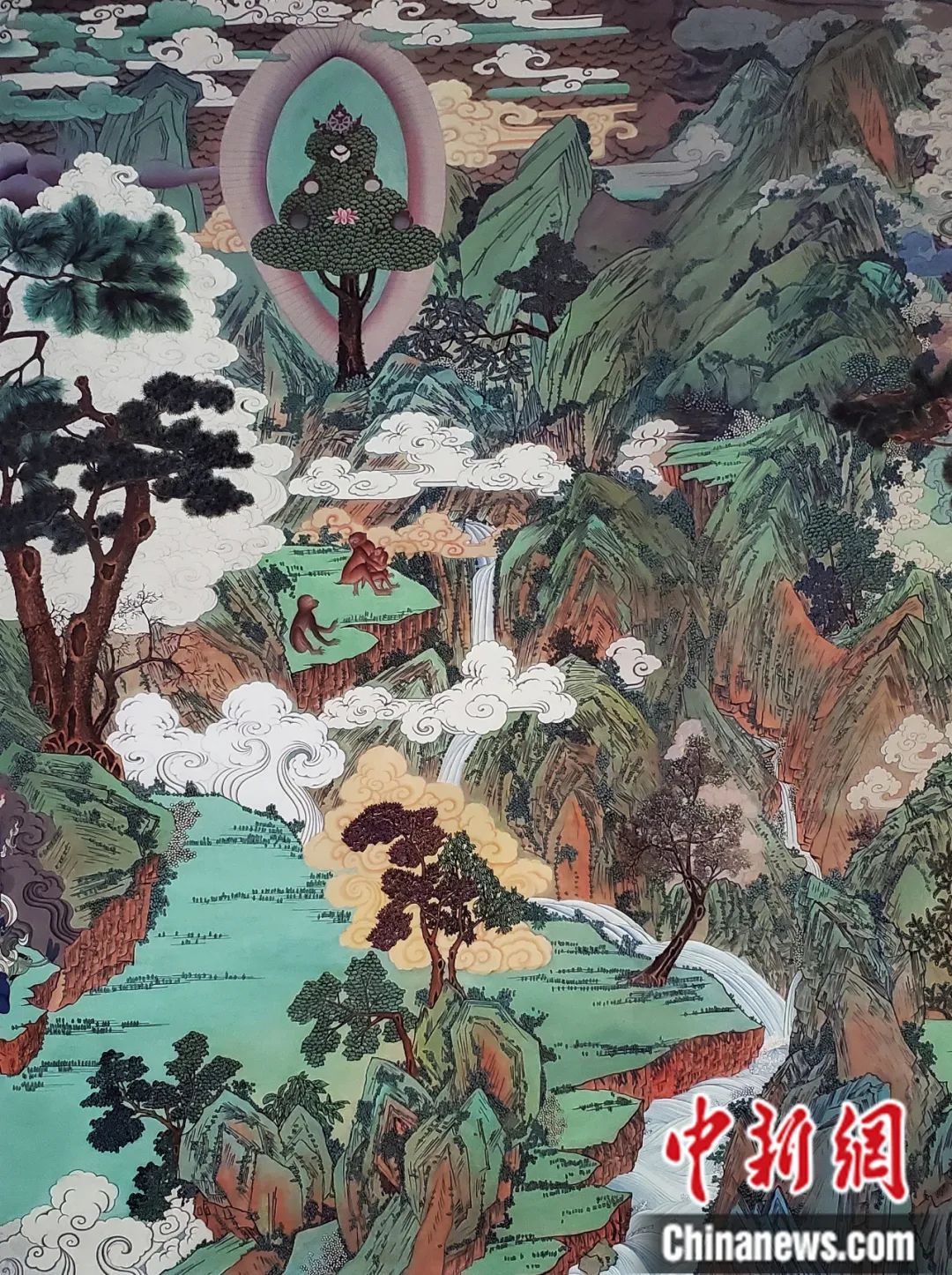 臨摹、補(bǔ)繪的青海瞿曇寺壁畫。受訪者 供圖