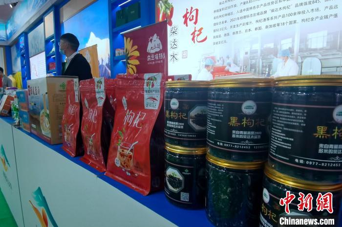 圖為柴達木枸杞參展?！±铍h 攝