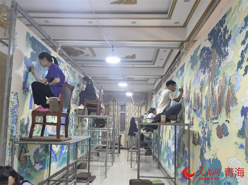 龍樹(shù)畫院傳習(xí)室。人民網(wǎng) 馬可欣攝