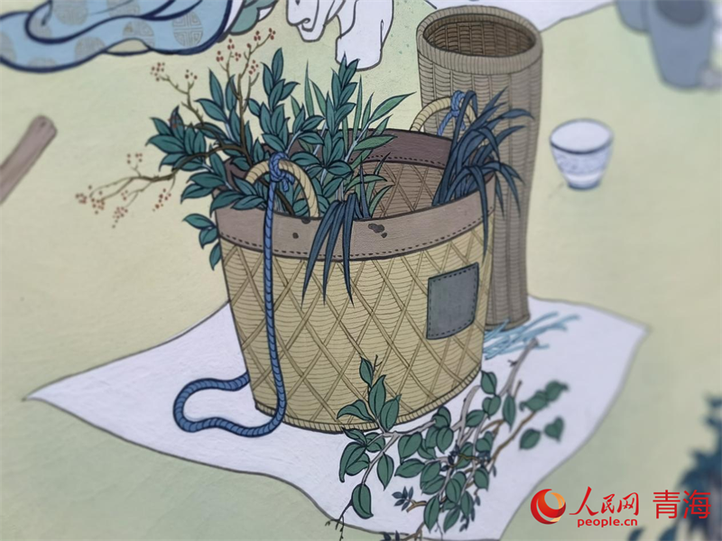 唐卡繪畫作品。人民網(wǎng) 馬可欣攝