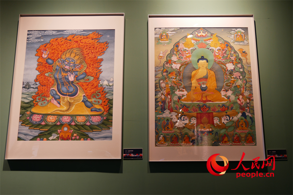 唐卡藝術(shù)作品。人民網(wǎng) 韋衍行攝