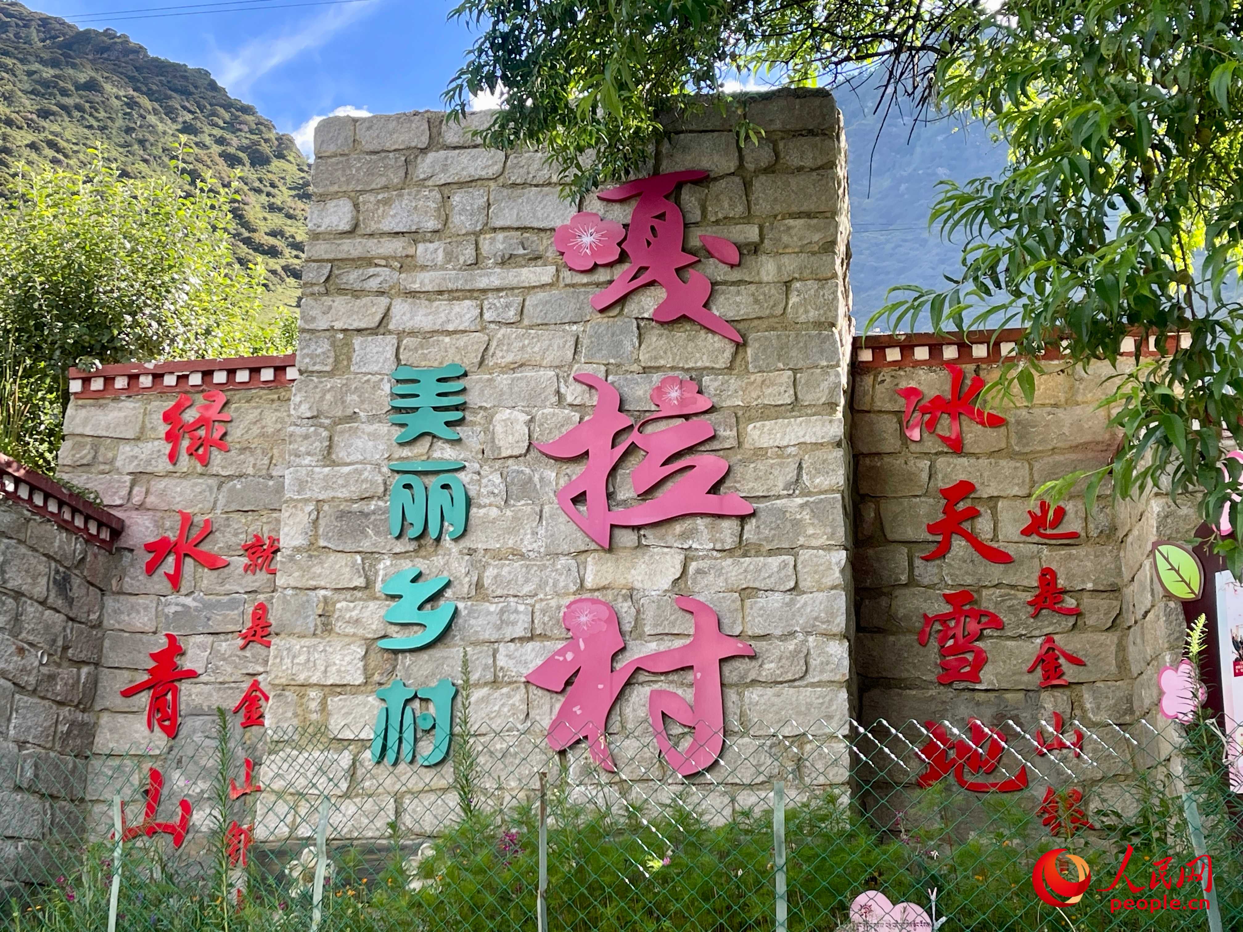 林芝鎮(zhèn)嘎拉村。人民網(wǎng) 周靜圓攝