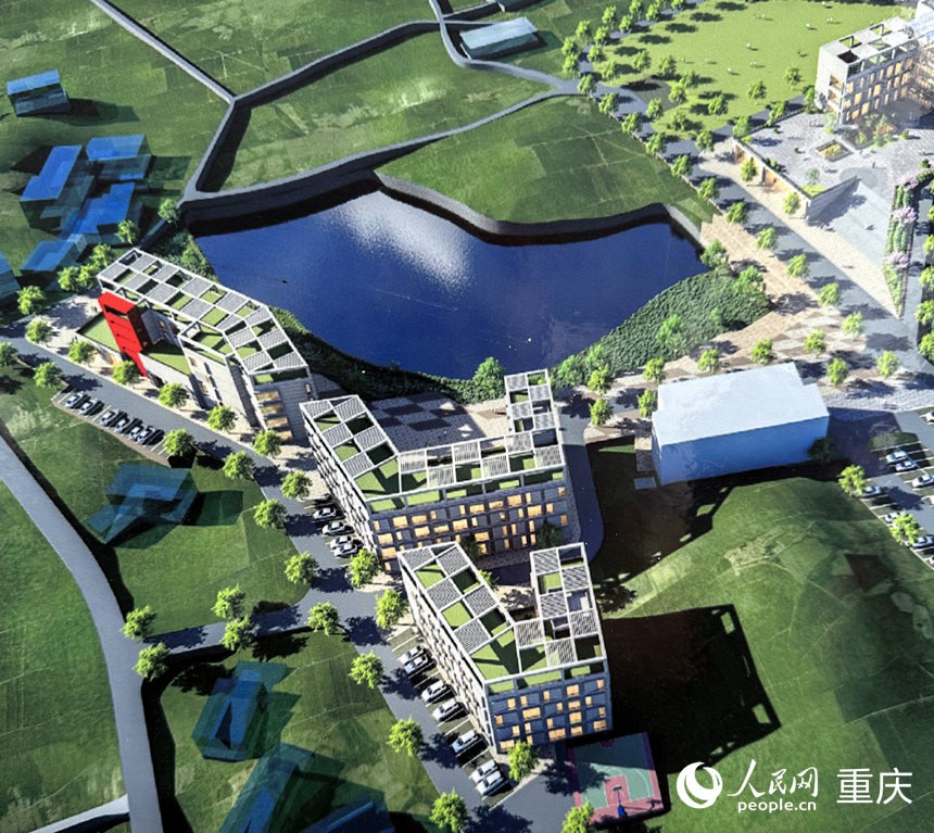 中國農業(yè)科學院蔬菜花卉研究所西南研發(fā)中心效果圖。人民網記者 劉政寧攝